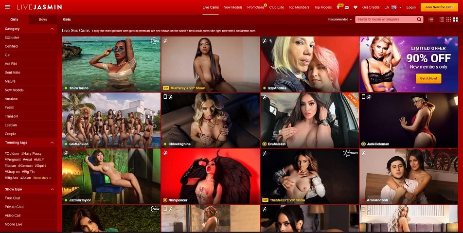 LiveJasmin bietet Ihnen eine exquisite Auswahl an Live-Shows, die Ihre Sinne betören und Ihr Herz höher schlagen lassen.