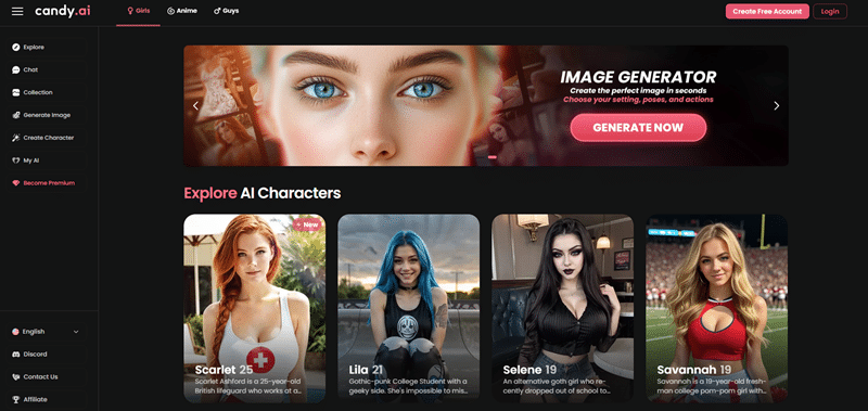 candy.ai offizielle Homepage